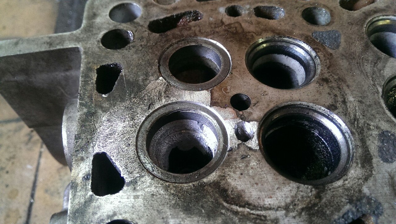 Установка новых седел в ГБЦ